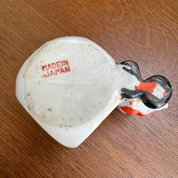 Vintage Dog with Violin Dice Pin Cushion Ceramic Made in Japan - Picture 6 of 7